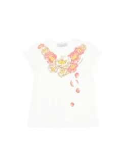 T-shirt lunga stampa collana