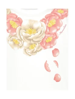 T-shirt lunga stampa collana