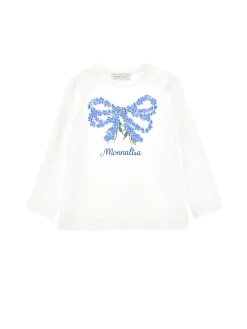 T-shirt maniche lunghe con fiocco