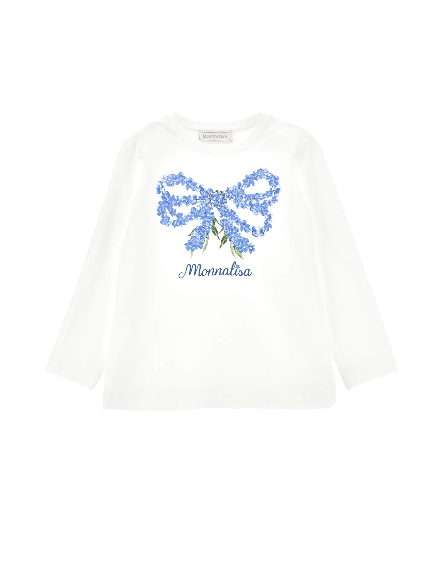 T-shirt maniche lunghe con fiocco