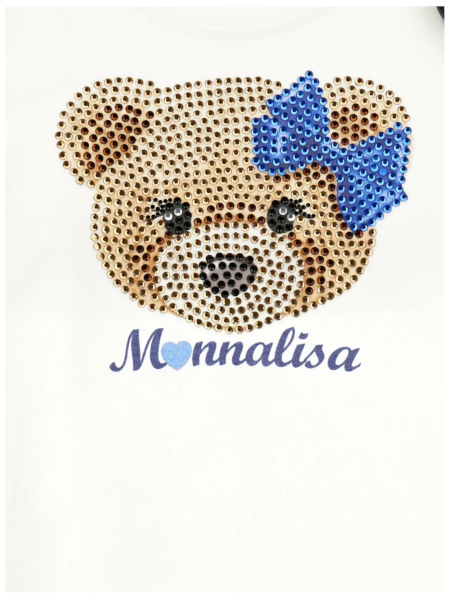 T-shirt maniche lunghe con strass