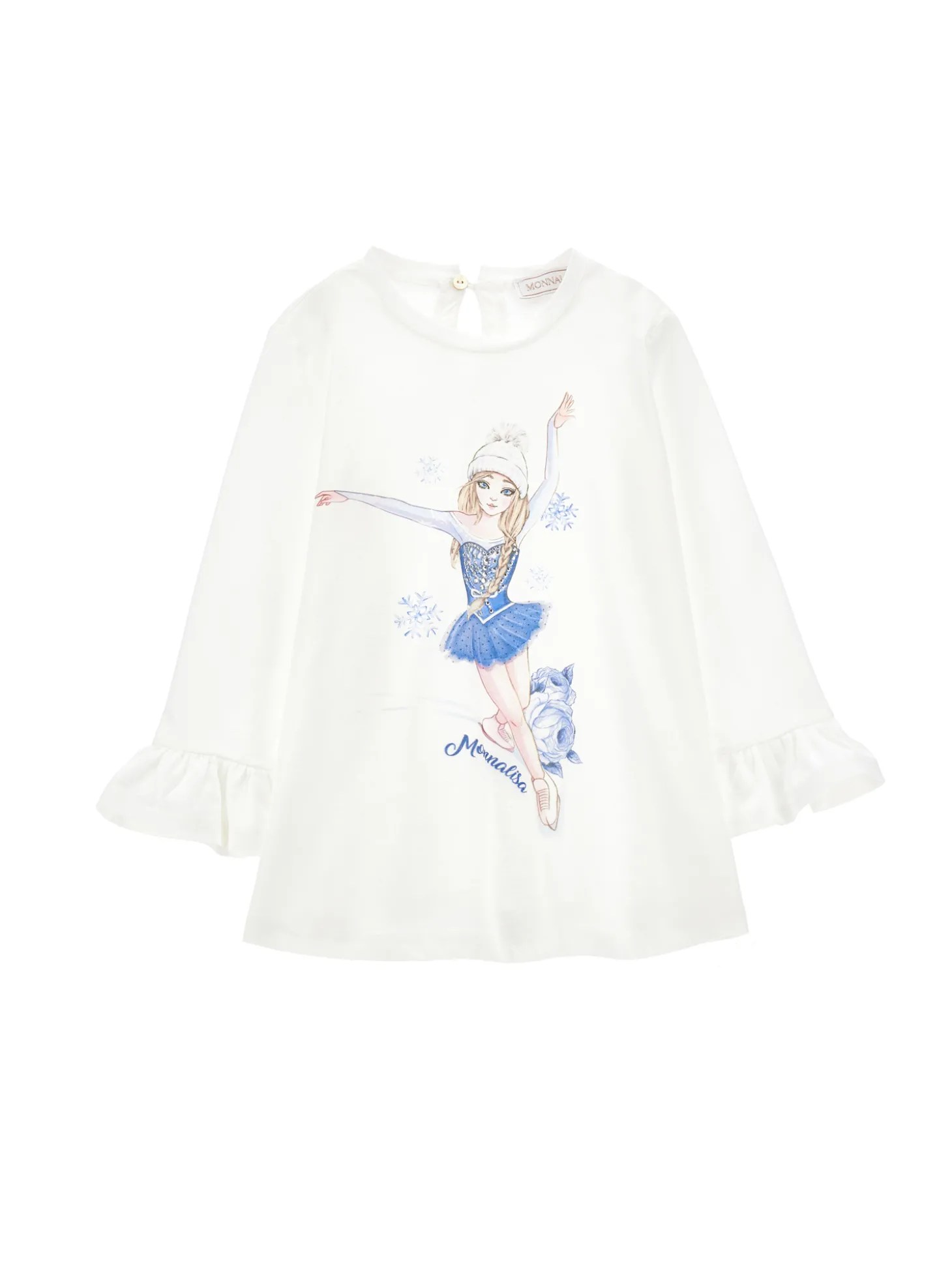T-shirt pattinatrice con strass
