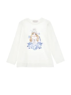 T-shirt pattinatrice con strass