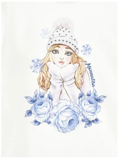 T-shirt pattinatrice con strass