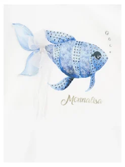 T-shirt pesciolino tulle e strass