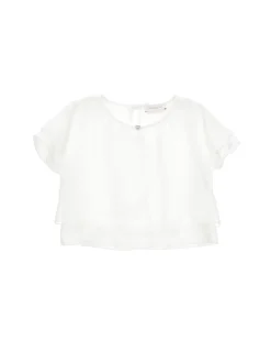 T-shirt raso con fiocchi sul retro
