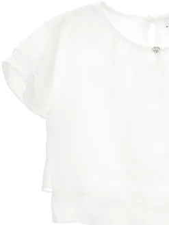 T-shirt raso con fiocchi sul retro
