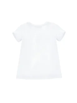 T-shirt stampa marini&egrave;re in strass e perle