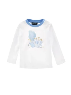 T-shirt stampa pop maniche lunghe