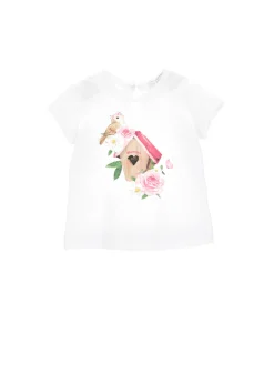 T-shirt stampa uccellini