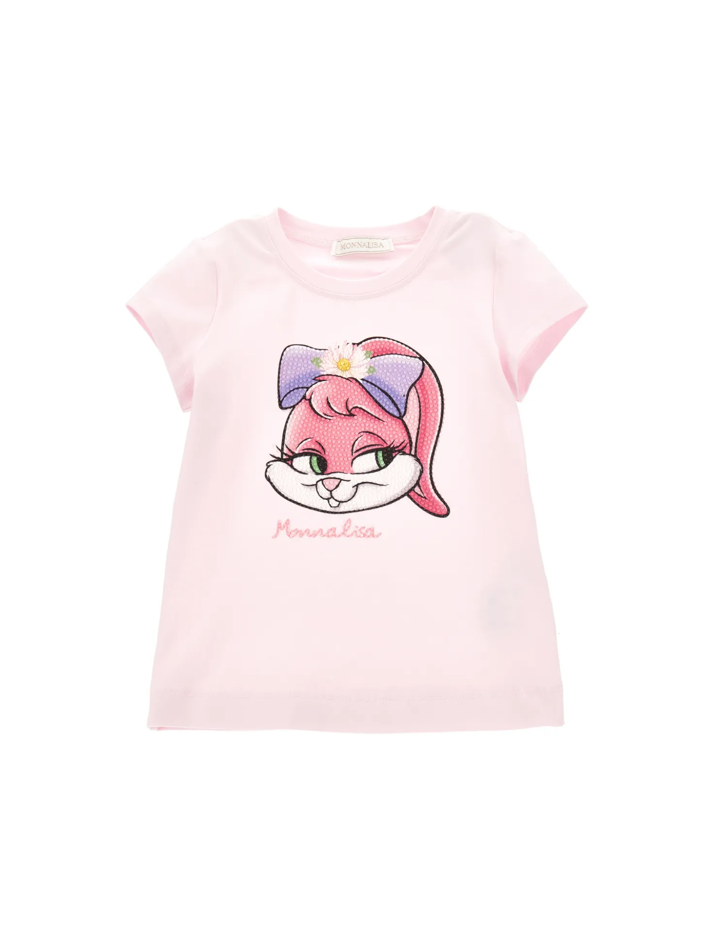 T-shirt strass e coniglietta