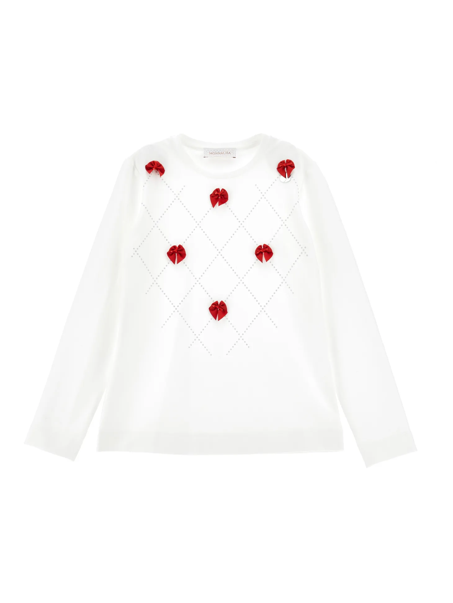 T-shirt strass e fiocchi