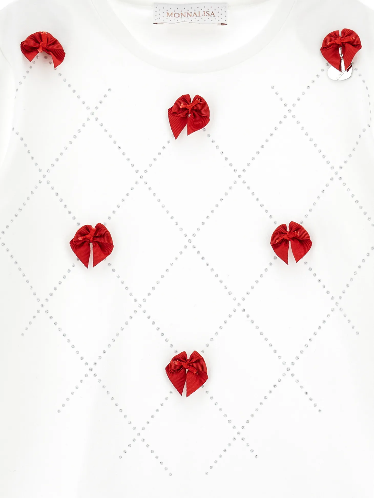 T-shirt strass e fiocchi