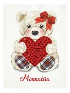 T-shirt teddy bear strass