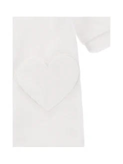 Tutina ciniglia con colletto ricamato