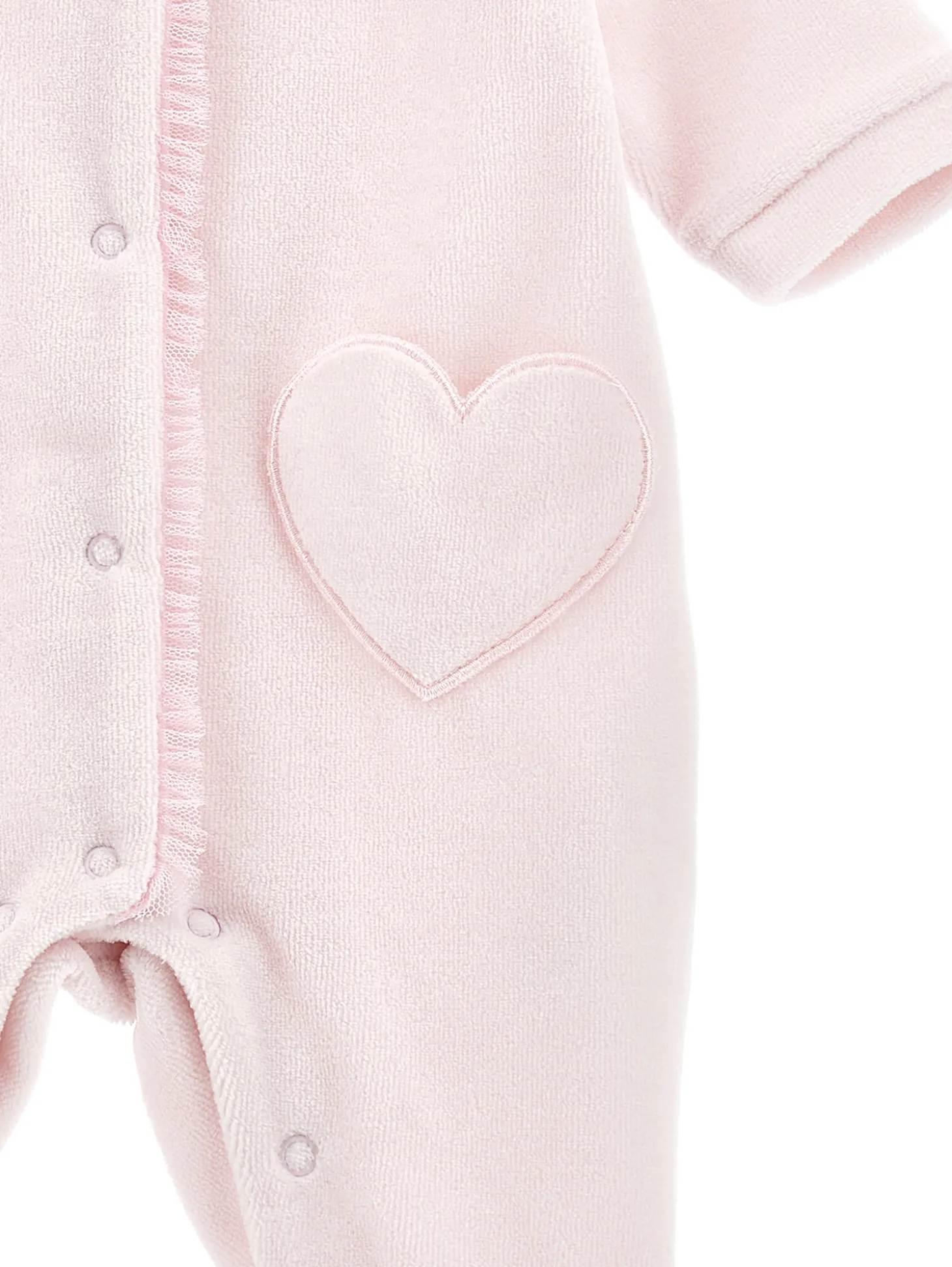 Tutina intera ciniglia con profili tulle